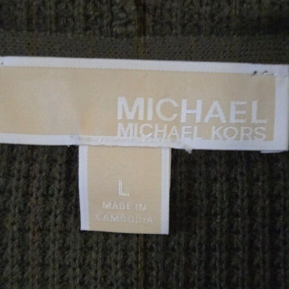 Michael Michael Kors Waffle Weave Thermal Hooded Pullover Size L - Picture 5 of 6